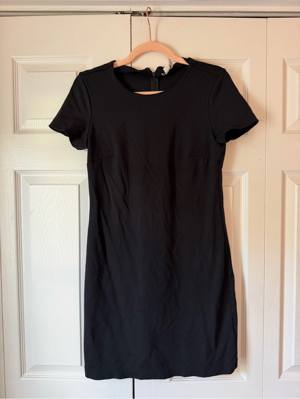J. Crew Black Short Sleeve Sheath Dress